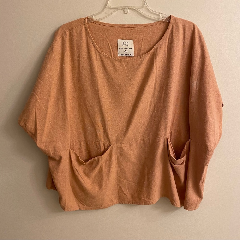 Jamie + the Jones Pocket Box Raw Silk Top